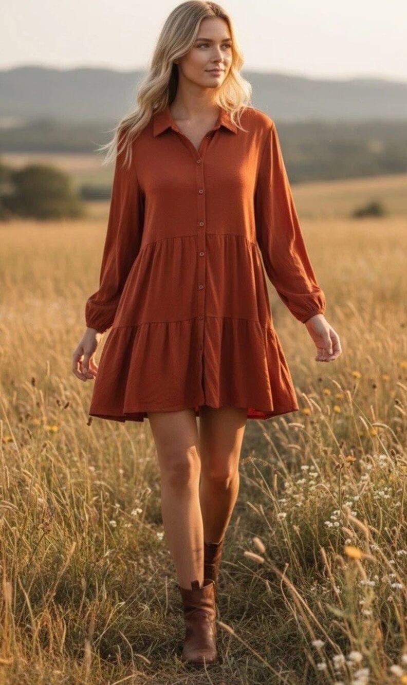 New Directions Shirt Dress Get ready for autumn Size 3X Plus